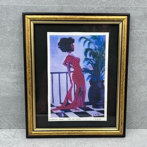 C. Acid Art Print YOU GO GIRL Glass Framed 523/1000 Signed 11x9.5 in